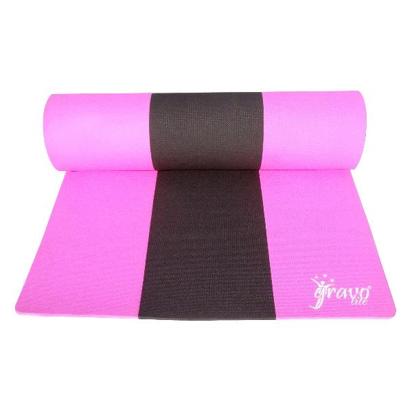 Triple Color Pink Yoga Mat for Fitness, Gym, Meditation  Exercise