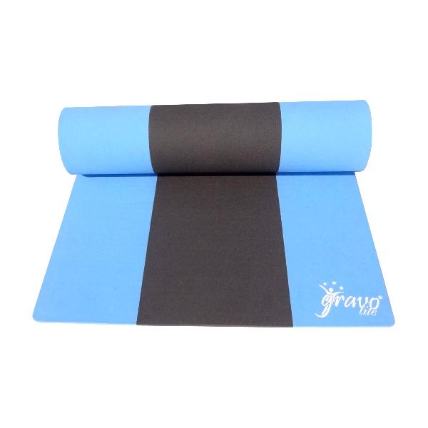 Triple Color Sky Blue Mat for Fitness, Gym, Meditation  Exercise