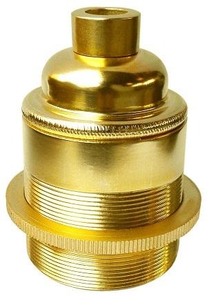 E27 Brass Lamp Holder with Shade Ring