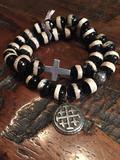 Black & White Faith Stack Bracelets