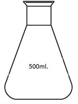 Steel Conical Flask 500 ml.