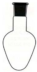 Flask Pear Shaped Single Neck 100ml.