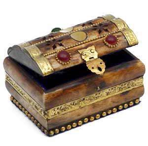 Bone Brass Jewelry Box