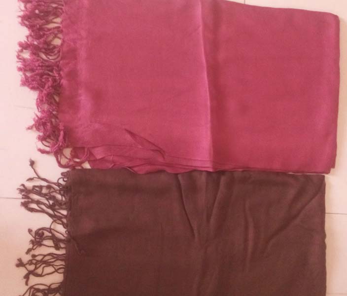 Viscose silk Stoles Solid Colours, Size : 28 x80 inches