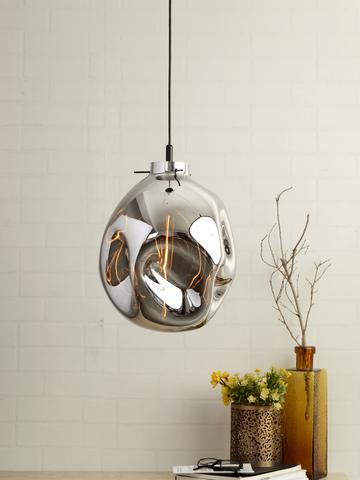 Bead Silver Pendant Light