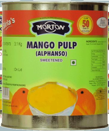 Morton Alphonso Sweetened Mango Pulp