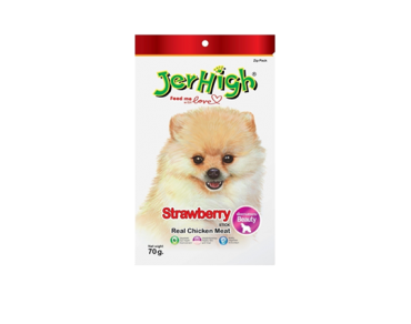Strawberry Flavored JerHigh real chicken meat