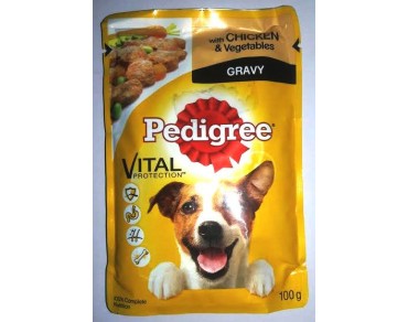 Pedigree Adult Pouch Chicken Vegatables Gravy Dog Food