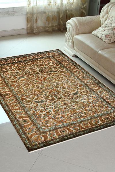 Handmade Silk Carpet, Color : Golden