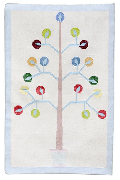 Tree Of Happiness Cotton Durry, Size : 2'.4 X 4'.6