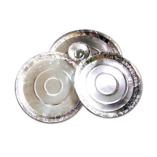 ROUND POLYSTER Paper Plate 6 inch, Color : SILVER
