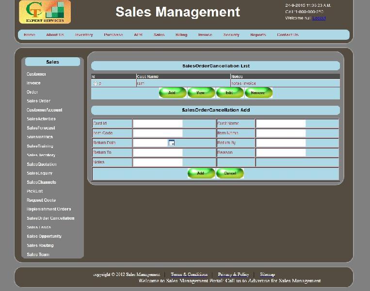 Sales and Purchases Inventory management