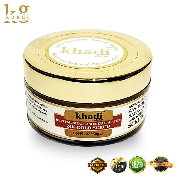 Khadi Revitalising Kashmiri Saffron 24K Gold Face Scrub
