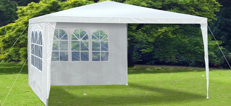 Metal Fixed Garden Tent, Color : White