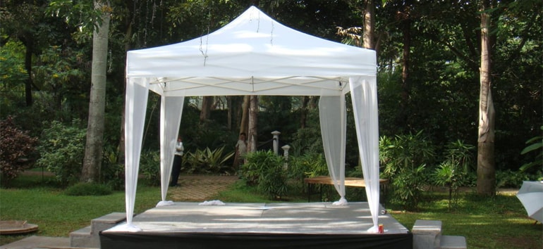 Fabric Folding Tent, Color : White