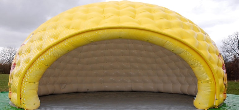 Rubber Inflatable Tent, for Decoration, Color : Yellow