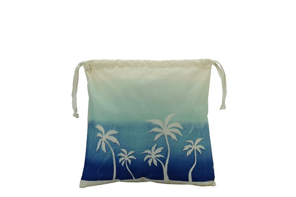 Cotton Beach Printed Drawstring Bag