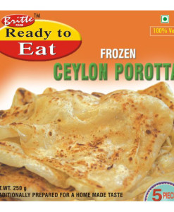 Britte Ready to Eat Frozen Ceylon Porotta (100% Veg), 5 nos (250 gm)