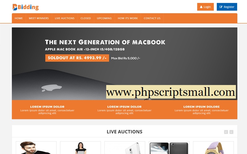 Auction php Script