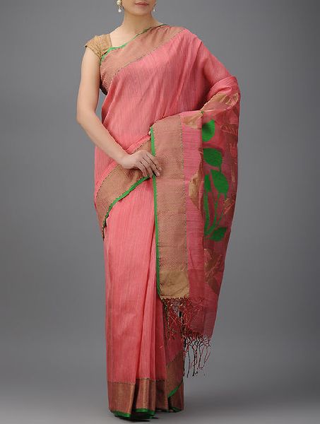 Available In Many Colors Tussar Silk Sarees at best price in Varanasi ...