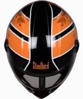 Adonis Majestic Glossy Black Orange Helmet
