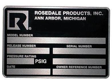 Anodized Aluminum Name Plate