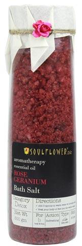 Soulflower Aroma Bath Salt - Rose Geranium