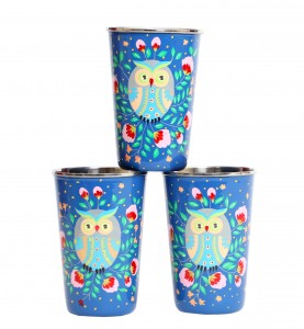 Hand painted stainless steel tumbler Set