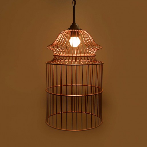 Bird Cage Hanging Light, Color : Copper