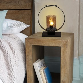 Circular Glass Table Lamp