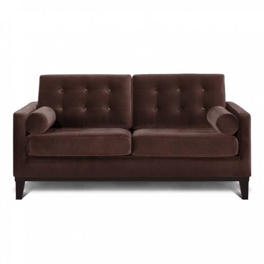 Henrietta Two Seater Sofa: Pecan Brown