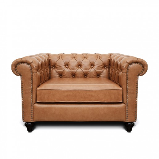 Leather Jacob Chesterfield Single Seater Sofa