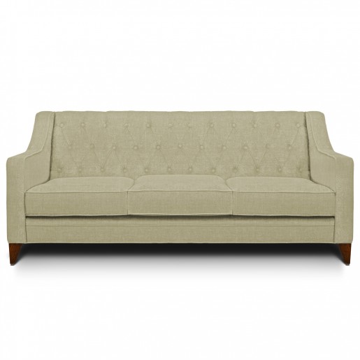 Long Harriet 3 Seater Sofa: White Sand, Fabric