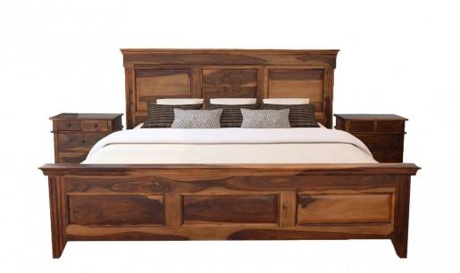 Premium Hard Wood Manor Bed, King Size, Color : Natural Wood Finish