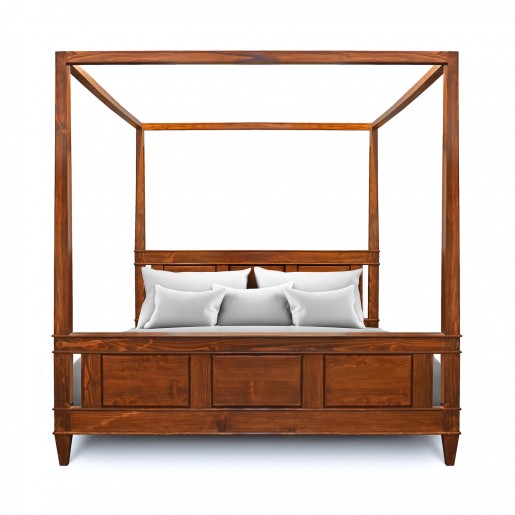Manor Four Poster Bed, King Size, Color : Dark Brown