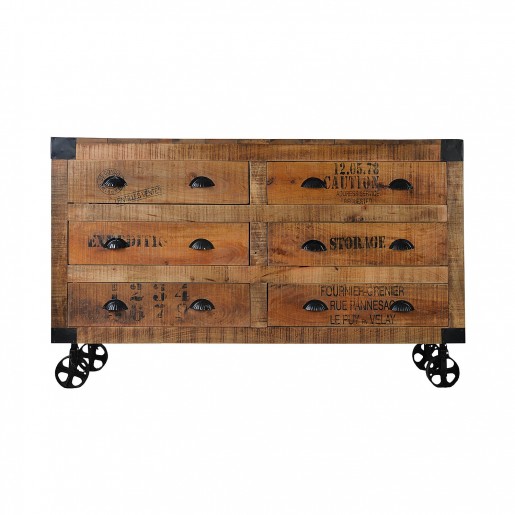 Large Rustic Drawers Chest