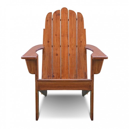 Slated Back Chair: Brown