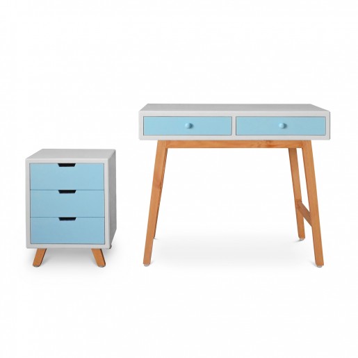 The Play Desk, Color : Blue/Brown