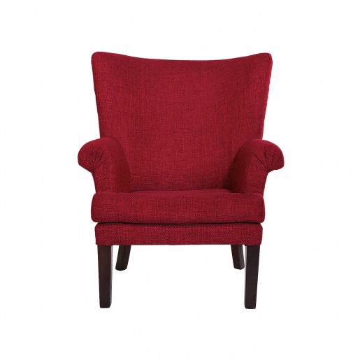 Premium Quality Fabric Wingback Armchair: Red