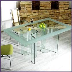 Curve Glass Dinning Table