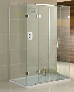 Glass shower enclosure