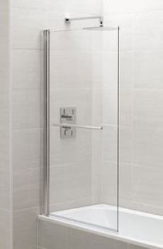 SQUARE SHOWER SCREEN WITH TOWEL RAIL