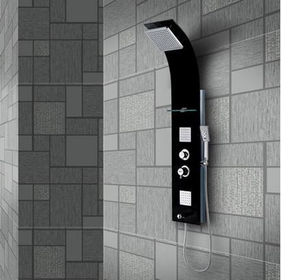 Shower Panels Glassy- Black