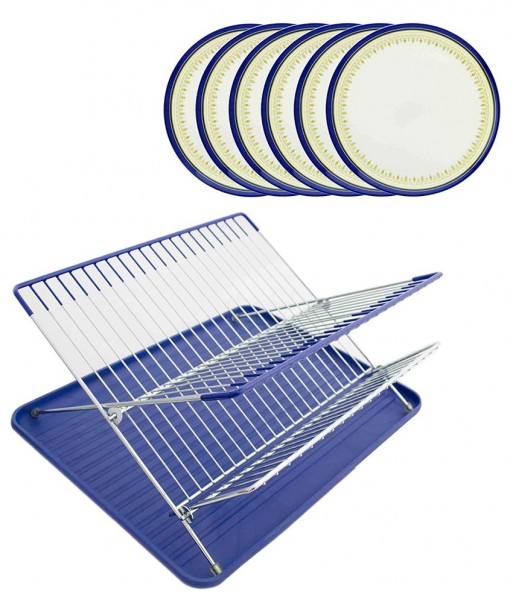 Blue Stainless Steel Plate Holder