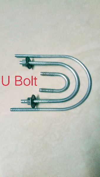 Zink Plating / Silver Alloy Steel Iron U Bolts, Size : 15mm To 300mm