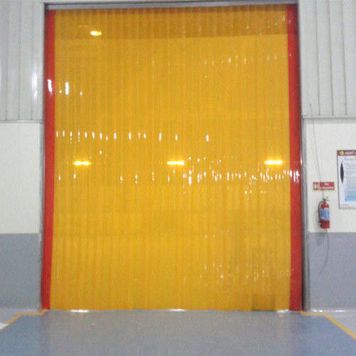 Yellow PVC Strip Curtain, Width : 200 mm
