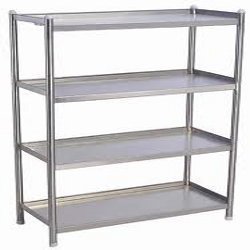 Polished Stainless Steel Racks, for Restaurant, Color : Silver