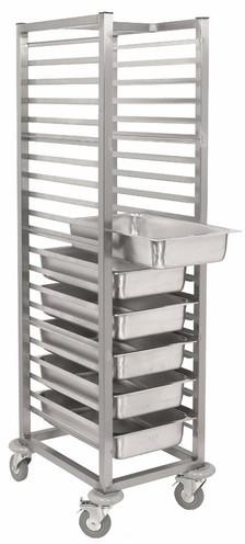 Polished Stainless Steel Tray Trolley
