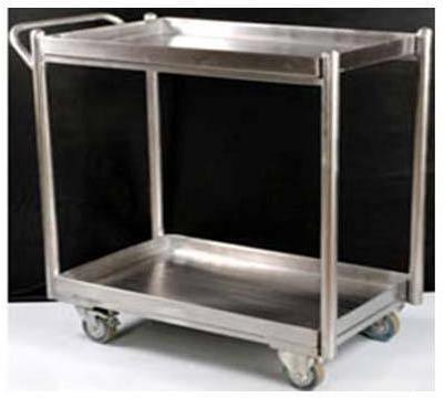 Stainless Steel Utility Trolley Under Shelf, for Restaurant, Color : silver