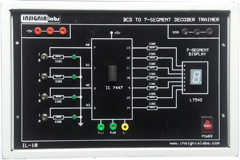 BCD TO 7 SEGMENT DECODER TRAINER